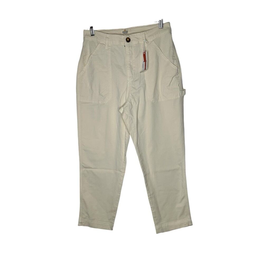 NWT Marine Layer Maya Utility Pants 6 Carpenter Straight‎ Ankle Antique White